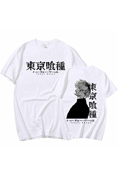 GALASHOP تي شيرت مطبوع على الوجهين من Anime Tokyo Ghoul