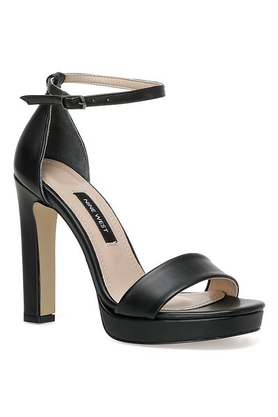 Nine West Aveno 2pr Černé dámské sandály na podpatku