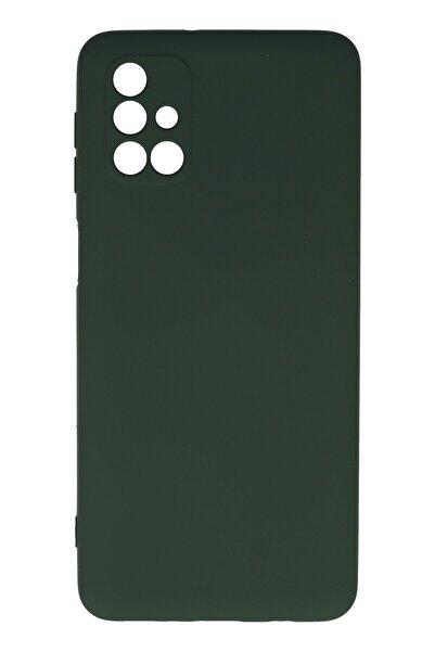 HappyCase Samsung Galaxy M31s Kılıf Nano Içi Kadife Silikon - Koyu Yeşil
