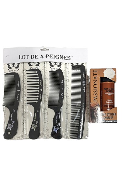 Passionate Saç Şekillendirici Pudra Güçlü Toz Mat 20 gr Şekil Tarak 4 lü Mert09