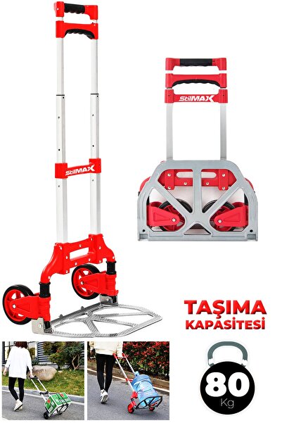 Genel Markalar Stm80eb 80kg Kapasiteli Teleskopik, Katlanır El Arabası Koli Y...
