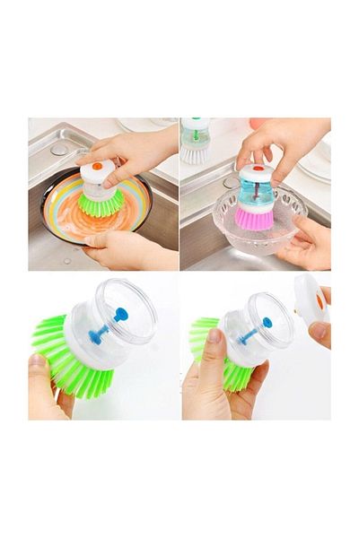 HERFİE Practical Dishwasher Bathroom Brush with Detergent Tank