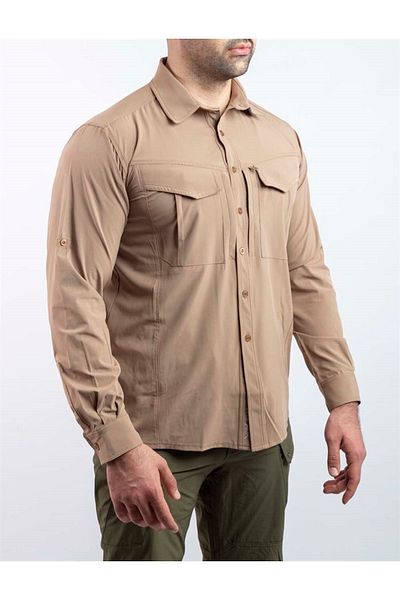 VAV WEAR Τακτικό πουκάμισο ελαστική εφαρμογή Ανδρικά ρούχα εξωτερικού χώρου Αντι-ιδρώτα Trekking Tacflex01