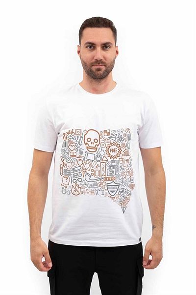VAV WEAR Ανδρικό μπλουζάκι εξωτερικού χώρου - Casual, βαμβακερό, εμπριμέ, κοντό μανίκι, μπλουζάκι με λαιμόκοψη02