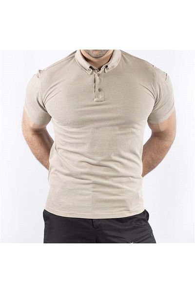VAV WEAR Ανδρικό καλοκαιρινό μπλουζάκι από βαμβακερό κοντομάνικο γιακά πόλο Lacoste - TLAC01