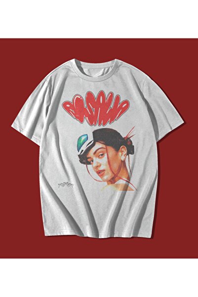 rebelberi Ροζαλία Μοτομάμι Oversize Unisex Λευκή Oversize Unisex T-shirt T-shirt