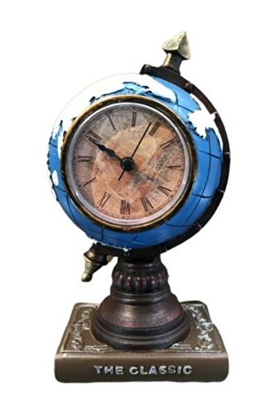 PINARSTORE Dünya Küre Masa Saati Mudo Dekoratif Biblo-küçük Boy
