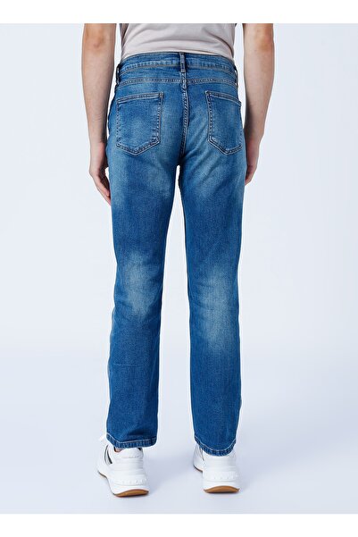 Fabrika Low Waist Narrow Leg Slim Fit Blue Men's Denim Trousers Zerrı 1