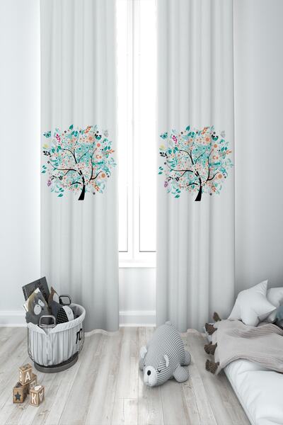 BAMBAŞKA MODA Дитяча кімната для немовлят та дітей Кольорове дерево Двоє крил...