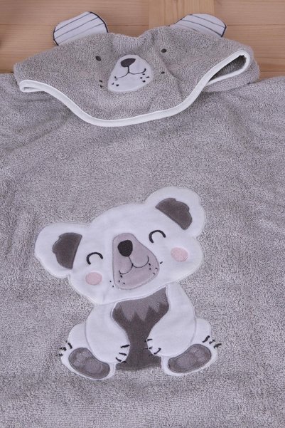 Baveno 100% Cotton Round Koala Kids Bath & Beach Poncho Towel