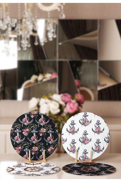Realhomes 4-Piece Anchor & Helmet Special Designed Placemat & Supla