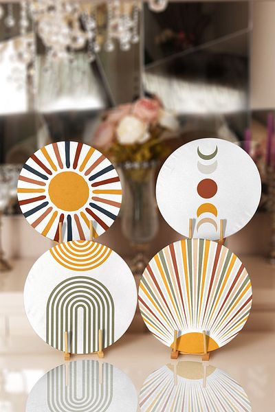 Realhomes 4-Piece Sunrise Specially Designed Placemat & Supla