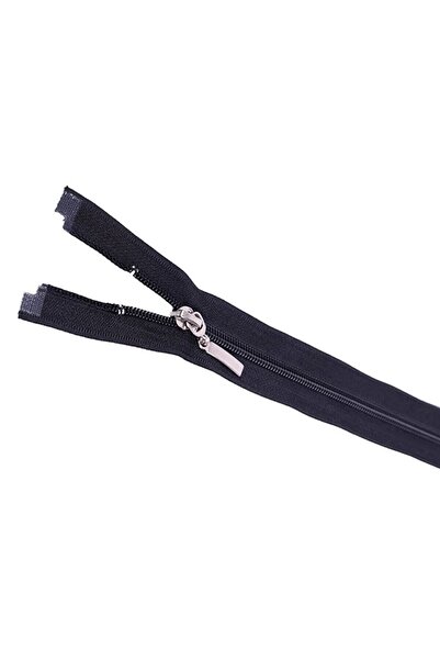 Kezban Tekstil Ferace Fermoar Negru - Negru Dinți 110 Cm