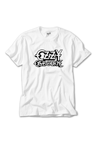 Z zepplin Tricou alb cu logo Ozzy Osbounre