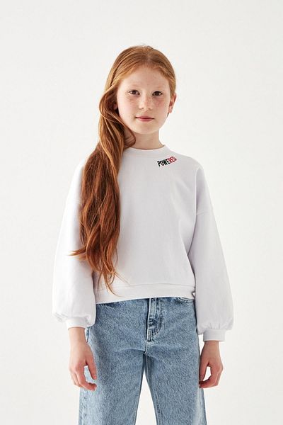 Tyess Girl's White Sweatshirt