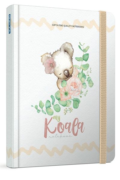 Gıpta Koala Thread Stitching Hard Cover 13x21 120 Sheets Lined Notebook