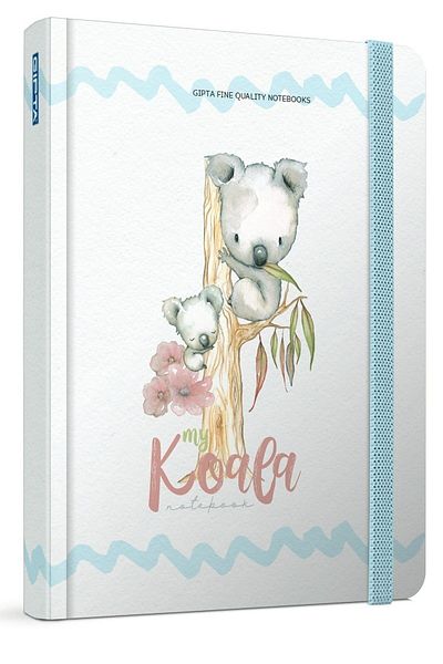 Gıpta Cusătură cu fir Koala Copertă rigidă 13x21 120 coli Caiet cu rigle