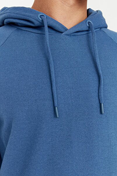 Trendyol Collection Oversize fleecová mikina s kapucí v námořnické modré - TMNAW23sw00192