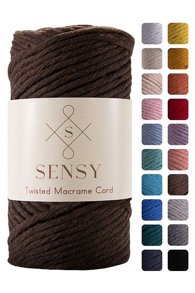 SENSY Premium Taranan Macrame Macrame Hobby Floss Bitter Brown