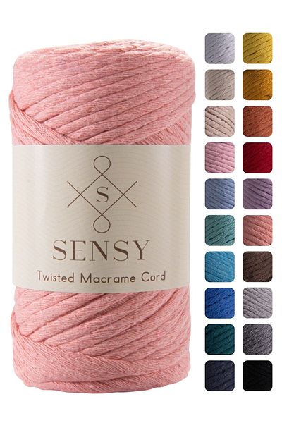 SENSY Premium Crawling Macrame Fil de macrame care se poate fi pieptănat Macrame Hobby Floss Somon