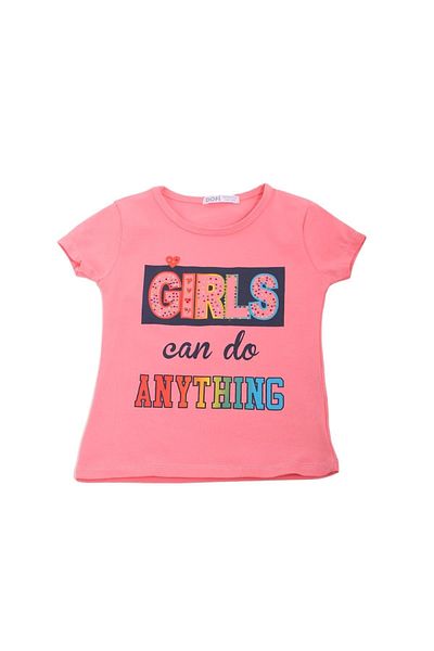 DOFİ Tricou cu imprimeu cu pietre colorate pentru fete