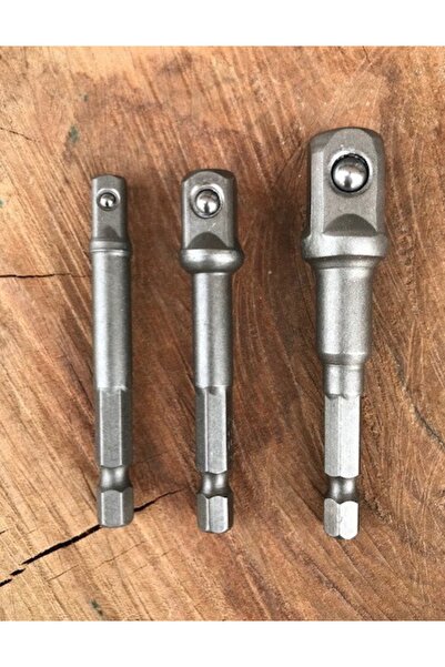 Meşem Çelik Lokma Adaptörü Bits Lokma Geçiş Adaptörü 3 Parça Set