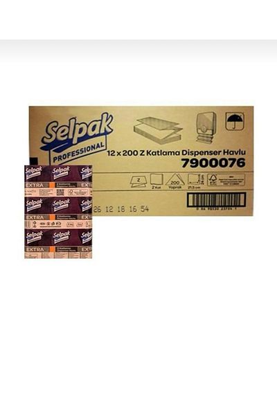 Selpak Professional Extra Z Fold Dispenser Towel 12 Pack of 200