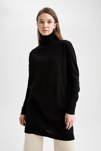 DeFacto Regular Fit Turtleneck Tunic