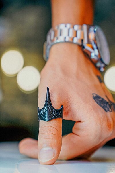 The Collection Zihgir Okçu Yüzüğü Mat Siyah Yüzük