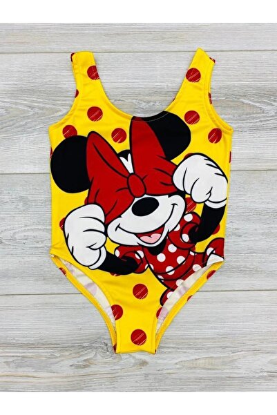 Pink Hippo Kids Detaljan kupaći kostim sa printom Minnie Mouse