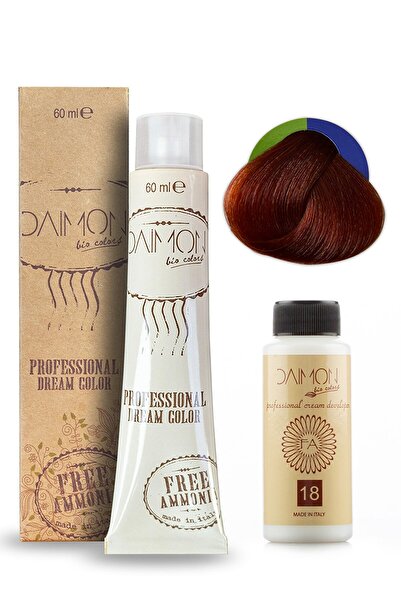 DAIMON Amonyaksız ( Fa ) 7.44 Kumral Yoğun Bakır Saç Boyası + 60 Ml Amonyaksı...