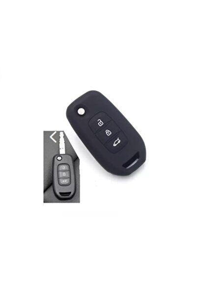 Point Renault Fluence Silicone Key Case Black Color
