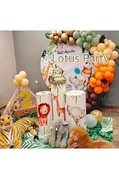 LOTUS PARTY طقم سلسلة بالونات 50 قطعة (قالب أخضر - برتقالي - لون البشرة - بني...