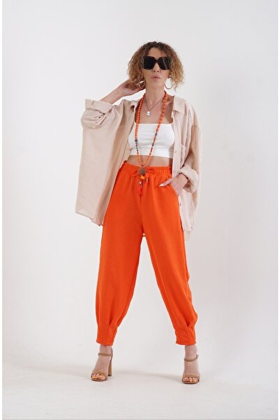 Zelish My Sister З візерунком з квітів граната - з плісированою та еластичною талією, штани на шнурівці