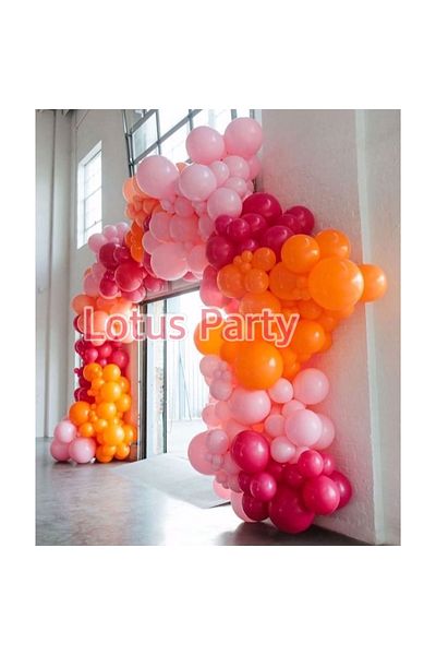 LOTUS PARTY 80 Pieces Balloon Chain Set ( Pink - Fuchsia - Orange )