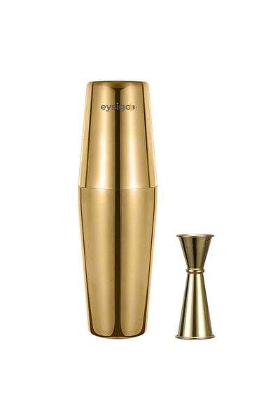Eysigo Boston Kokteyl Shaker Seti, Gold, 550/750 Ml, 2 Parça