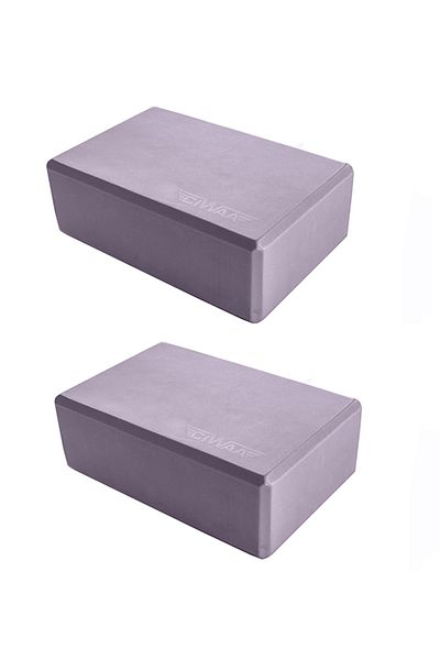 CIWAA Double Yoga Block - 2 Yoga Blocks - Eva Yoga Block Set Purple