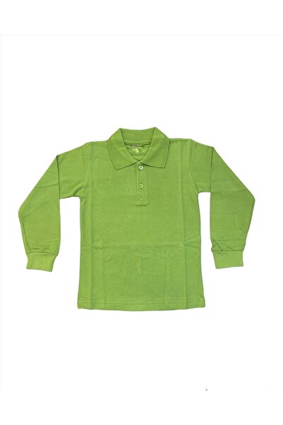Generic Brand Unisex Children's Long Sleeve Regular Fit Polo Collar Solid Col...
