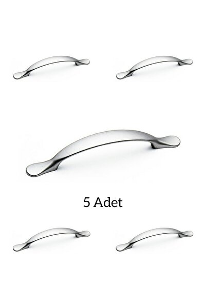 ARON (5 ADET) Ördek Kulp Krom Parlak Mobilya Vestiyer Çekmece Mutfak Dolap Kulpu 96mm