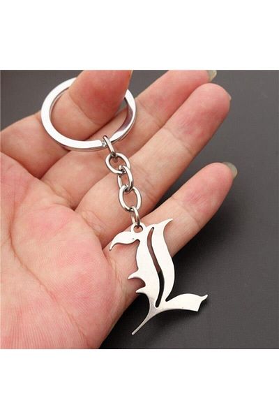 AlpCollection Μπρελόκ Naruto και One Piece Anime Grey με μεταλλική αλυσίδα - Death Note L Design