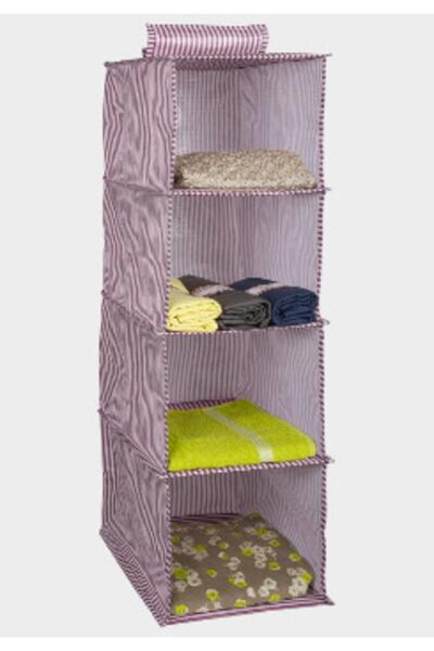 Bifirsat Οργανωτής ντουλάπας με 4 θήκες, πτυσσόμενος υφασμάτινος οργανωτής πο...
