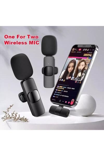 MİC Kablosuz Yaka Mikrofonu 2li Iphone Ve Ipad Cihazlara Özeldir.