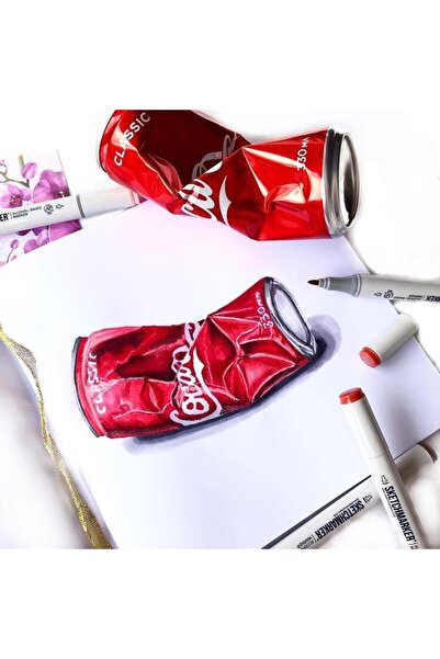 Poli Art Design 15X15 cm Square Sketch Book - Classic Sketchbook for Marker and Graphic