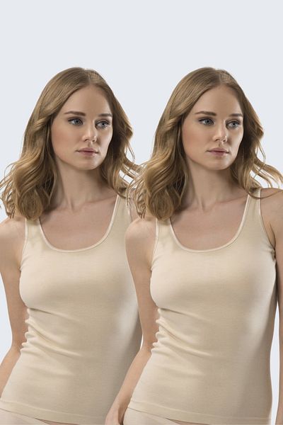 TÜREN Pack of 2 - Cotton U-Neck Evening Camisole and Women's Tank Top