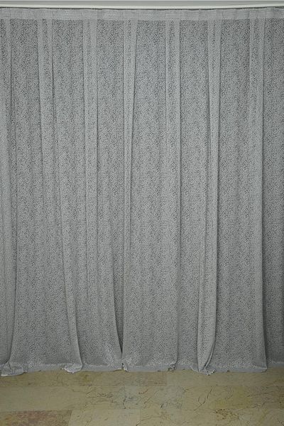 AKÇA TEKSTİL Micro Model Gray Color Single Wing Ready-made Planted Pleated Background Curtain 300*260 Cm