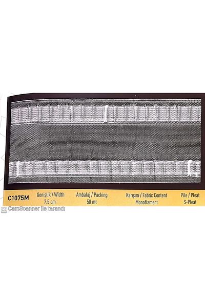 AKÇA TEKSTİL S Battery Extraphore Code: C1075m (50m) 7.5 Cm