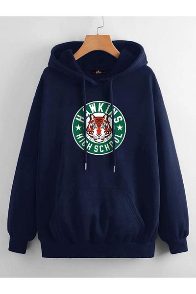 Buğraterzimoda High School Printed Unisex Φούτερ με κουκούλα με τσέπη καγκουρό με κουκούλα