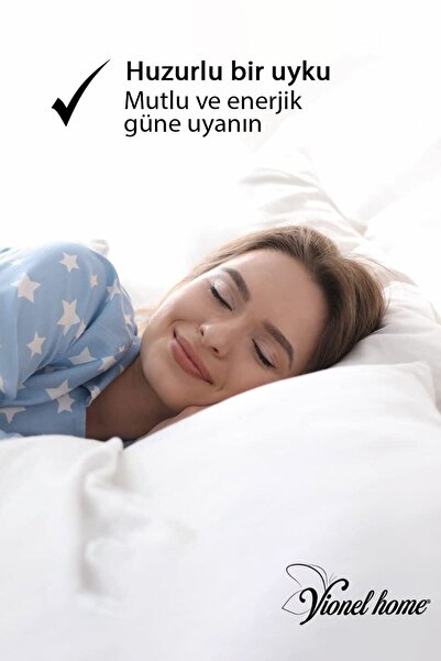 Vionel Home Pamuklu 50x70 Beyaz Iç Astar, Fermuarlı Yastık Kılıfı, 10'lu Yastık Şiltesi