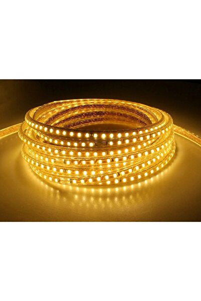 tawitec Hortum Led 220 Volt – Su Geçirmez – Fiş Dahil – Metrede 120 Led – 2835 - Amber - 15 Metre