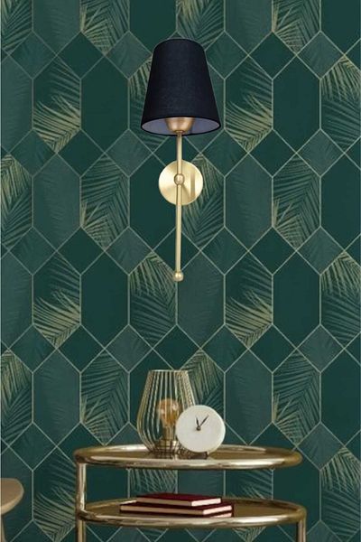 BSA LIGHTING Pars Single Antique Modern Sconce (With Black Lampshade)